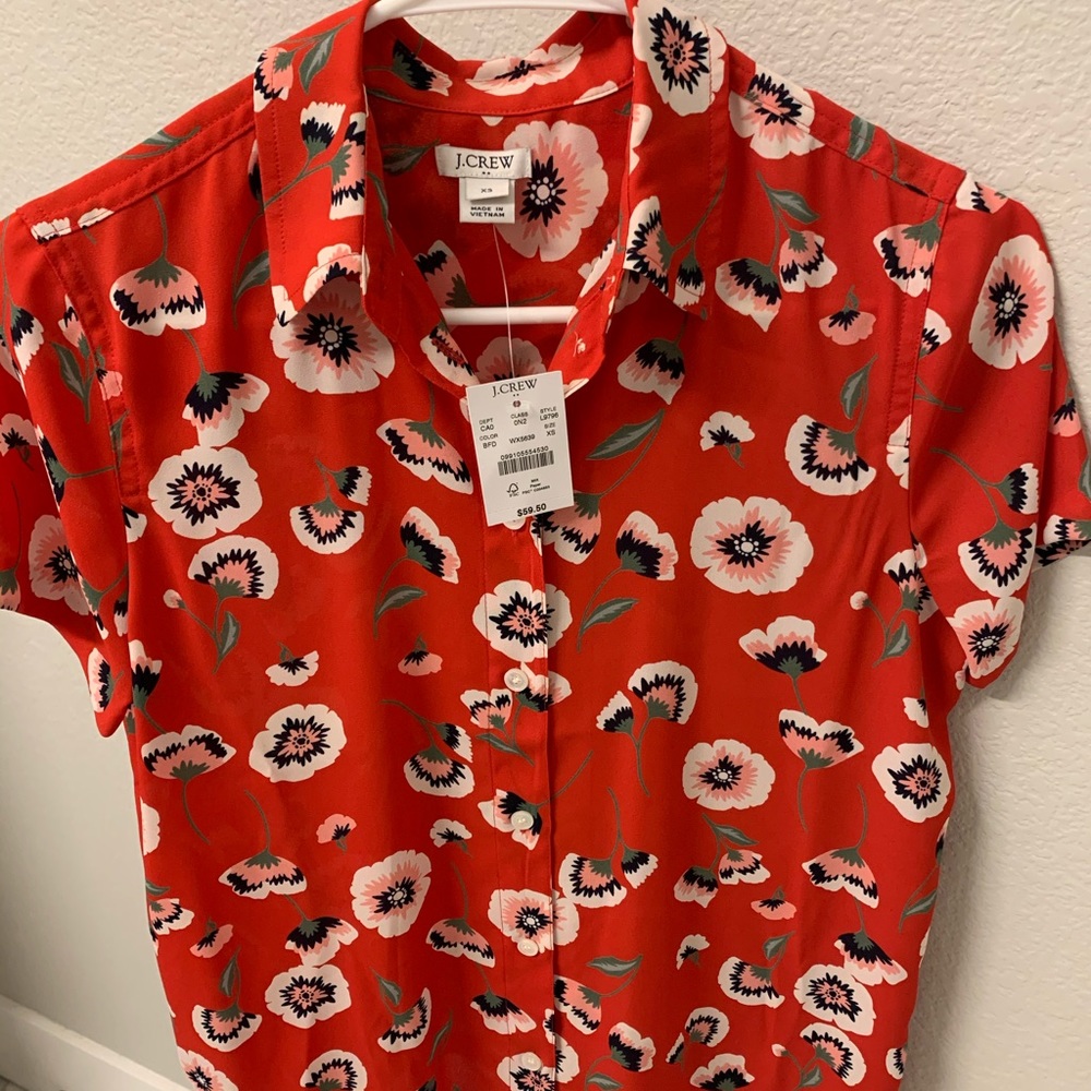 NEW with tags - JCrew Floral Blouse